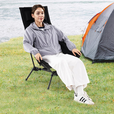 Tangkula Portable High Back Camping Chairs Set for Backpacking Hiking Beach Travel