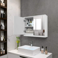 2-Tier Wall-Mounted Storage Cabinet - Tangkula
