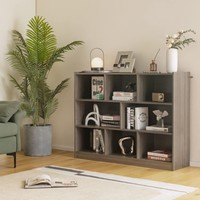 Tangkula 8-Cube Bookcase, Wood 3 Tier Open Storage Bookshelf, Modern Multipurpose Display Cabinet