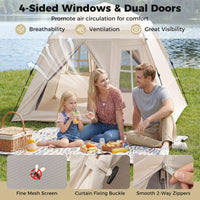 Tangkula 4 Person Camping Tent with Removable Rainfly
