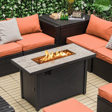 Tangkula 42 Inch Propane Fire Pit Table