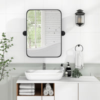 Tangkula 30 x 22 Inch Pivot Wall-Mounted Mirror