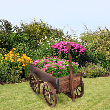 Jardinière en Bois Rustique Tangkula pour Patio, Jardin, Balcon (75 cm L x 43 cm l x 53 cm H)