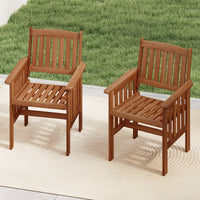 Tangkula Chaises de Salle à Manger en Bois pour Patio, Lot de 2/4
