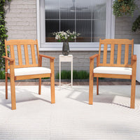 Tangkula Wooden Patio Chair Set of 2/4 for Patio
