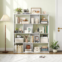 Tangkula 12 Cube Bookshelf 4-Tier Freestanding Storage Organizer Bookcase