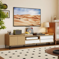 Tangkula White TV Stand for TVs up to 80”