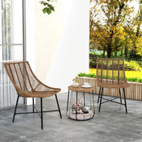 Ensemble de mobilier d'extérieur Tangkula 3 pièces avec niche pour animaux de compagnie