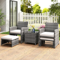 Tangkula 5 Pieces Patio Conversation Furniture Set