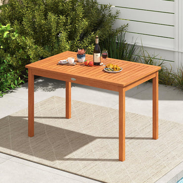 Table à manger d'extérieur Tangkula pour 4 à 6 personnes