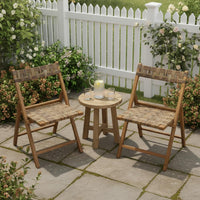 Tangkula Teak Wood Folding Chairs Set of 2/4