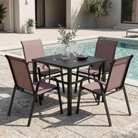 Tangkula Stackable Patio Dining Chairs Set of 4