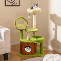 Tangkula 40 Inch Multi-Level Aesthetic Cat Tower with Sisal Scratching Posts