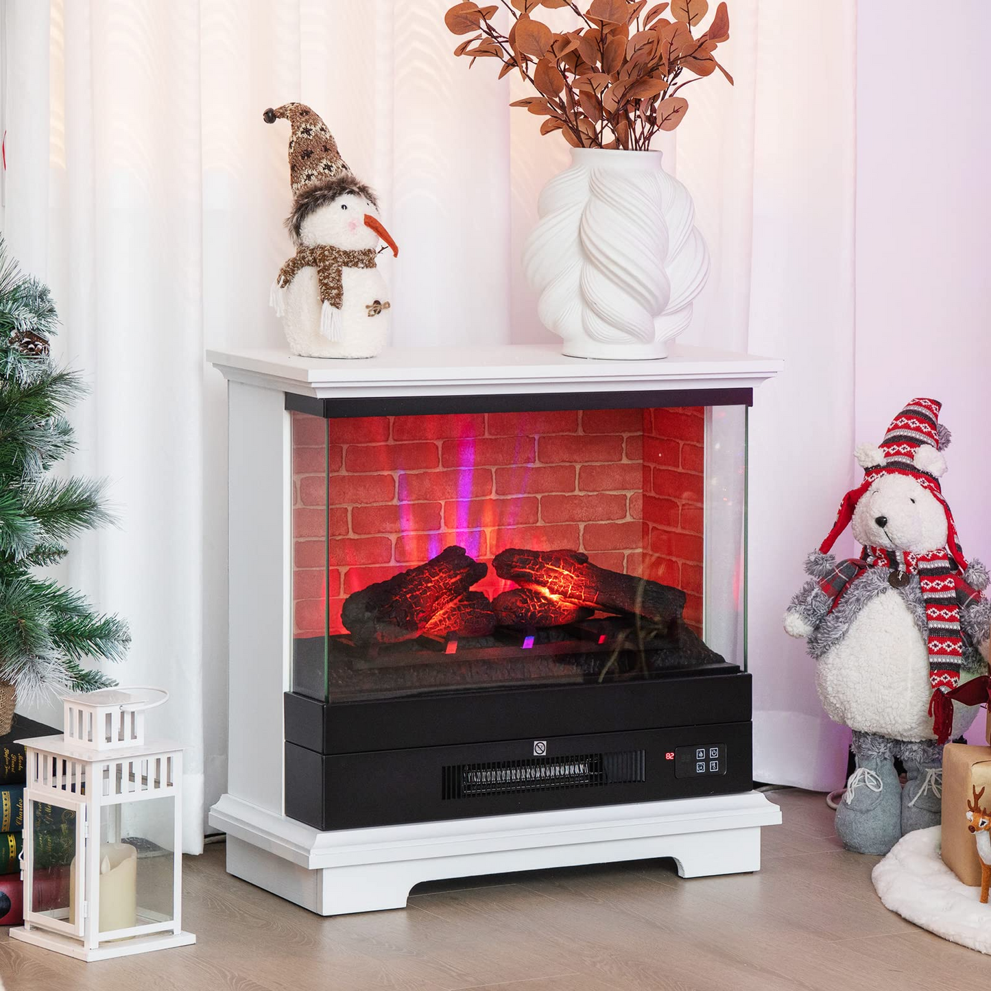 27 Inch Freestanding Fireplace - Tangkula