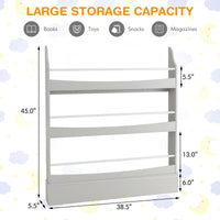 Bookcase Rack Wall for Books & Magazines - Tangkula