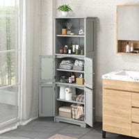 Tangkula Tall Bathroom Storage Cabinet, Freestanding Floor Cabinet