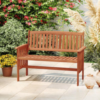 Banc de jardin extérieur en bois Tangkula pour porche d'entrée