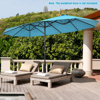 Tangkula Double-Sided Patio Umbrella for Poolside