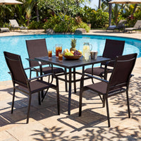 Tangkula 5 Pieces Patio Dining Set for 4