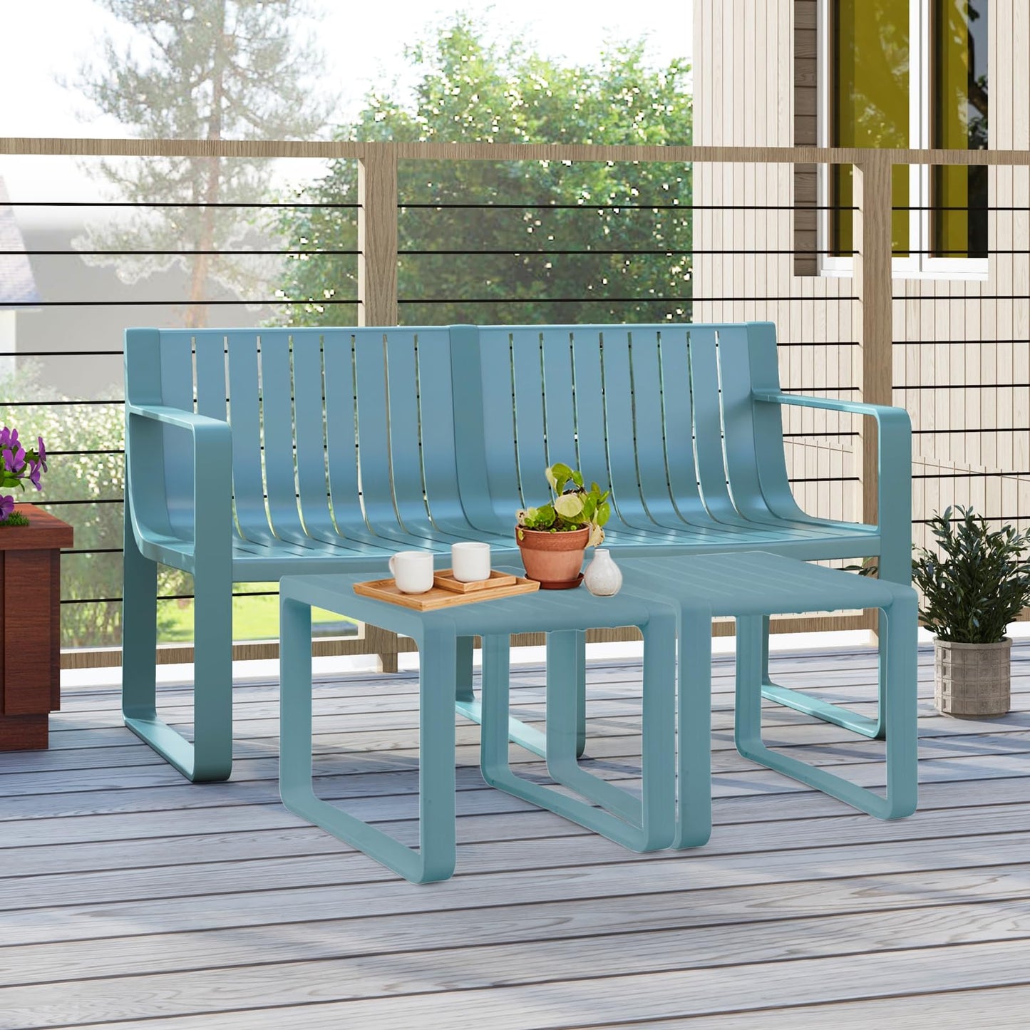 Tangkula 3 Piece Patio Furniture Set