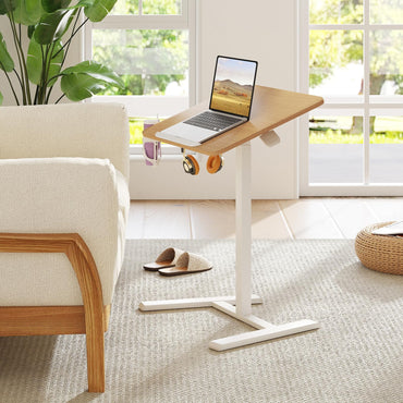 Tangkula Foldable Mobile Standing Desk Cart with 90° Tiltable Tabletop