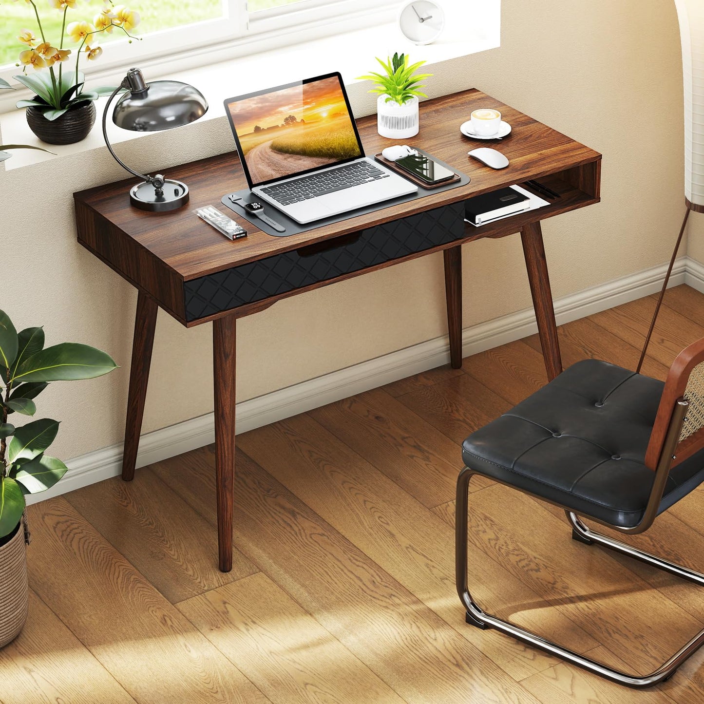 Tangkula Mid-Century Modern Computer Desk for Study