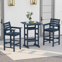 Tangkula 3-Piece Patio HDPE Bar Set