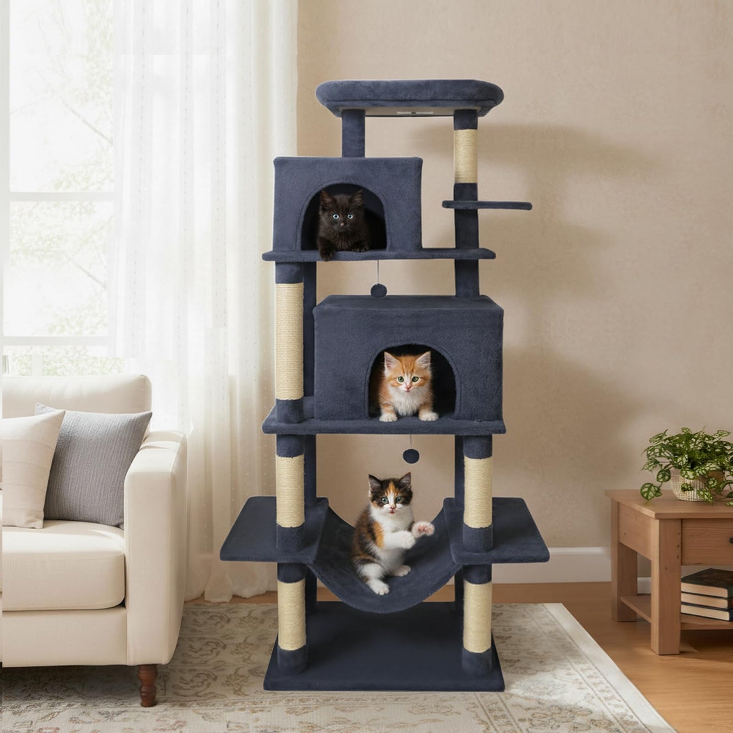 Tangkula 70 Inch Tall Cat Tree with Sisal Scratching Posts