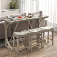 Tangkula 4 Piece Bar Table with Stools for Living Room