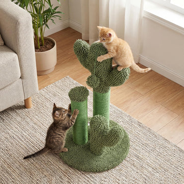 Tangkula Cactus Cat Scratching Post Small Cat Tree Tower