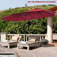 Tangkula 15Ft Double-Sided Patio Umbrella