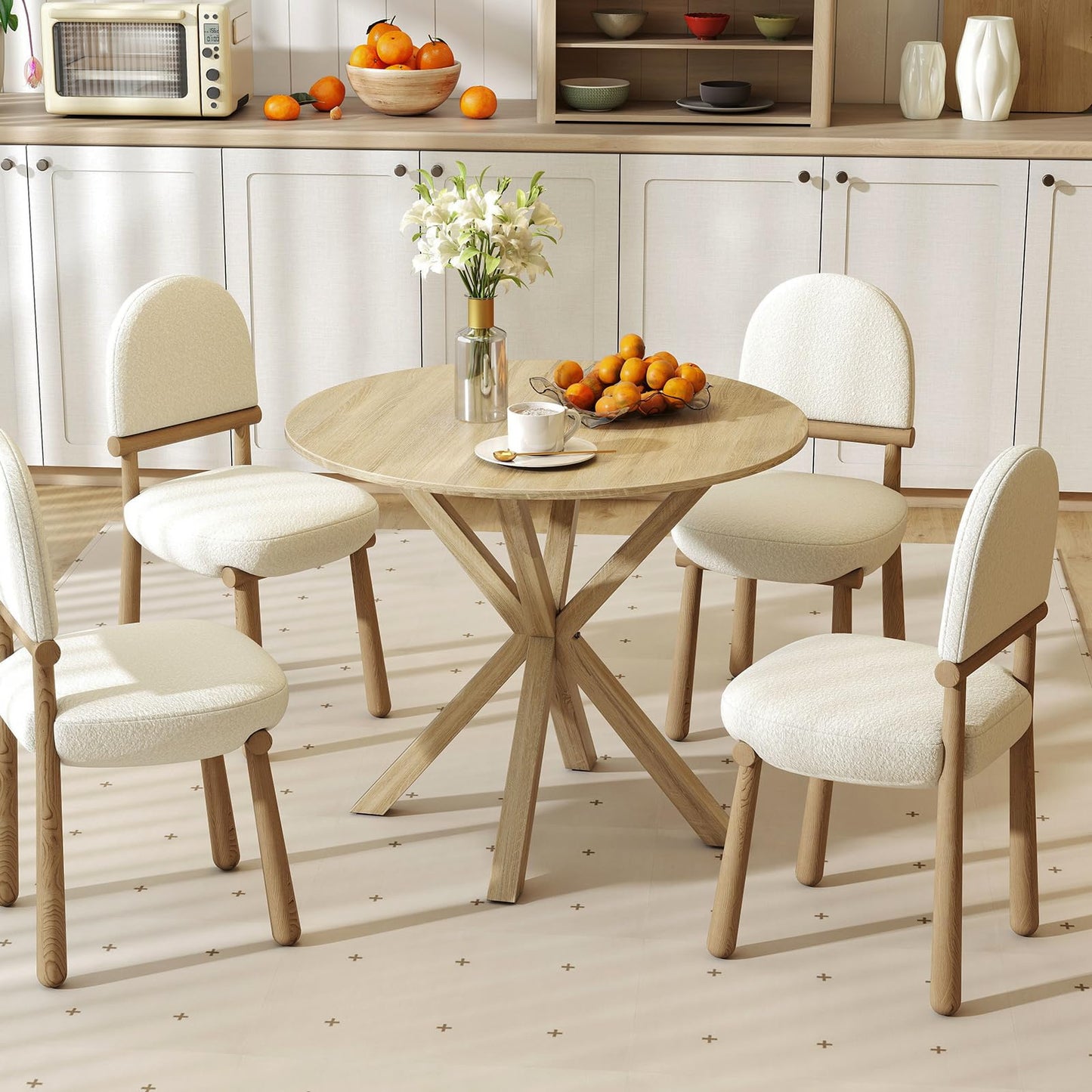 Tangkula 36" Round Dining Table for Home