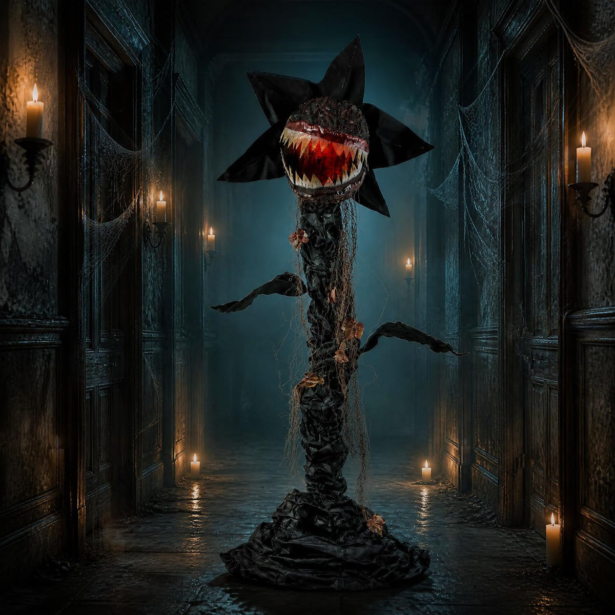 Tangkula 6.2 FT Halloween Animated Standing Horror Piranha Plant Decoration