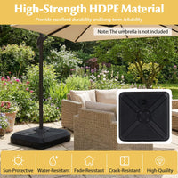 Tangkula Cantilever Umbrella Base with Wheels for Patio Backyard Poolside
