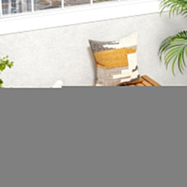 Tangkula Acacia Wood Outdoor Garden Bench Set of 1/2 with Slatted Seat