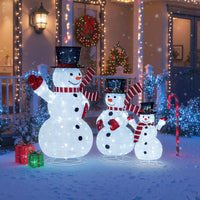 Tangkula 4.1 FT Pre-Lit Xmas 3D Snowman Set with 270 LED Lights