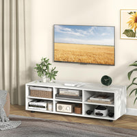 Tangkula White TV Stand for TVs up to 50” for Living Room