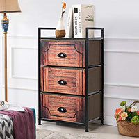 3 Drawer Dresser, Vertical Dresser Storage Tower with Fabric Drawers and Steel Frame
