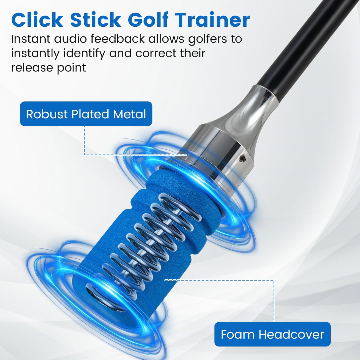 Aide à l'entraînement de la vitesse de swing Tangkula Golf Swing Trainer Click Stick