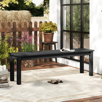 Tangkula HDPE Outdoor Bench 2-3 Person Patio Bench