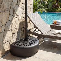 Tangkula 55 LBS Half Round Umbrella Base for 1.57" & 1.91" Poles