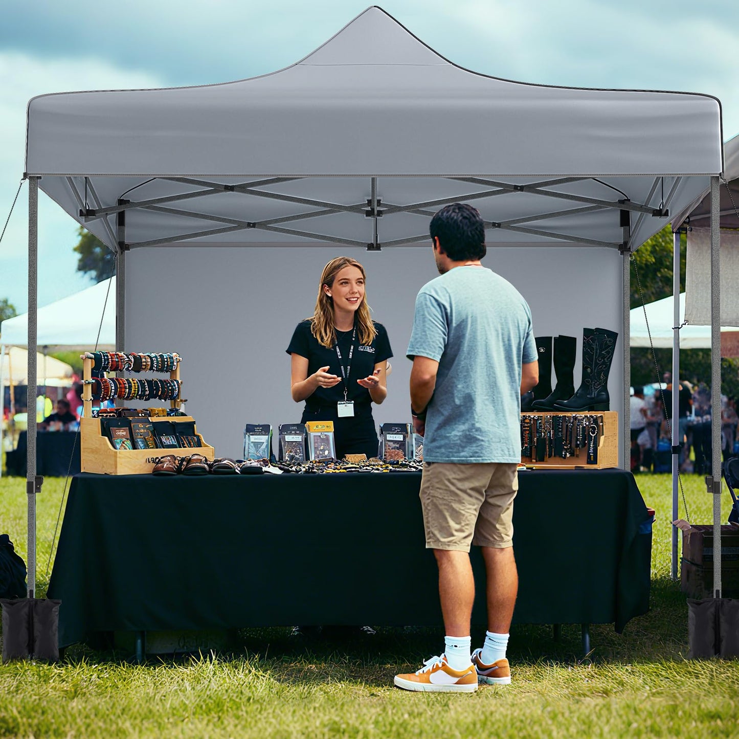 Tangkula 10x10 FT Pop Up Canopy for Party Event Camping