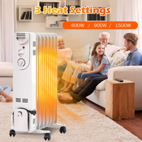 TANGKULA 1500W Oil-Filled Heater, Portable Radiator Heater with Adjustable Thermostat