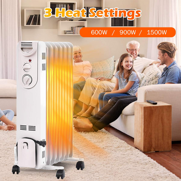 TANGKULA 1500W Oil-Filled Heater, Portable Radiator Heater with Adjustable Thermostat