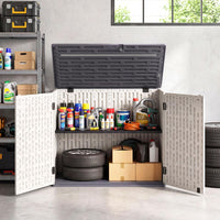 Tangkula Large Outdoor Storage Cabinet for Gardening Tools Cushions