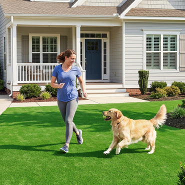 Tangkula Realistic Artificial Turf Rug with 0.3" Pile Height