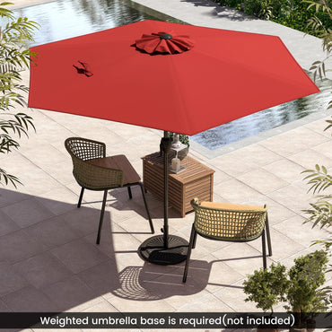 Tangkula Heavy Duty Outdoor Umbrella with Push Button Tilt