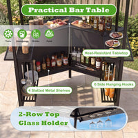 Tangkula Grill Gazebo Outdoor BBQ Gazebo with Awning