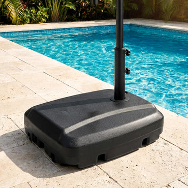 Tangkula Cantilever 220 Lbs HDPE Offset Umbrella Stand with Crossbar