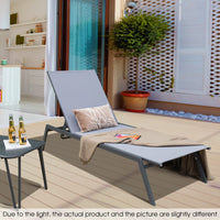 Tangkula Outdoor Adjustable Chaise Lounge Chair